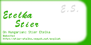 etelka stier business card